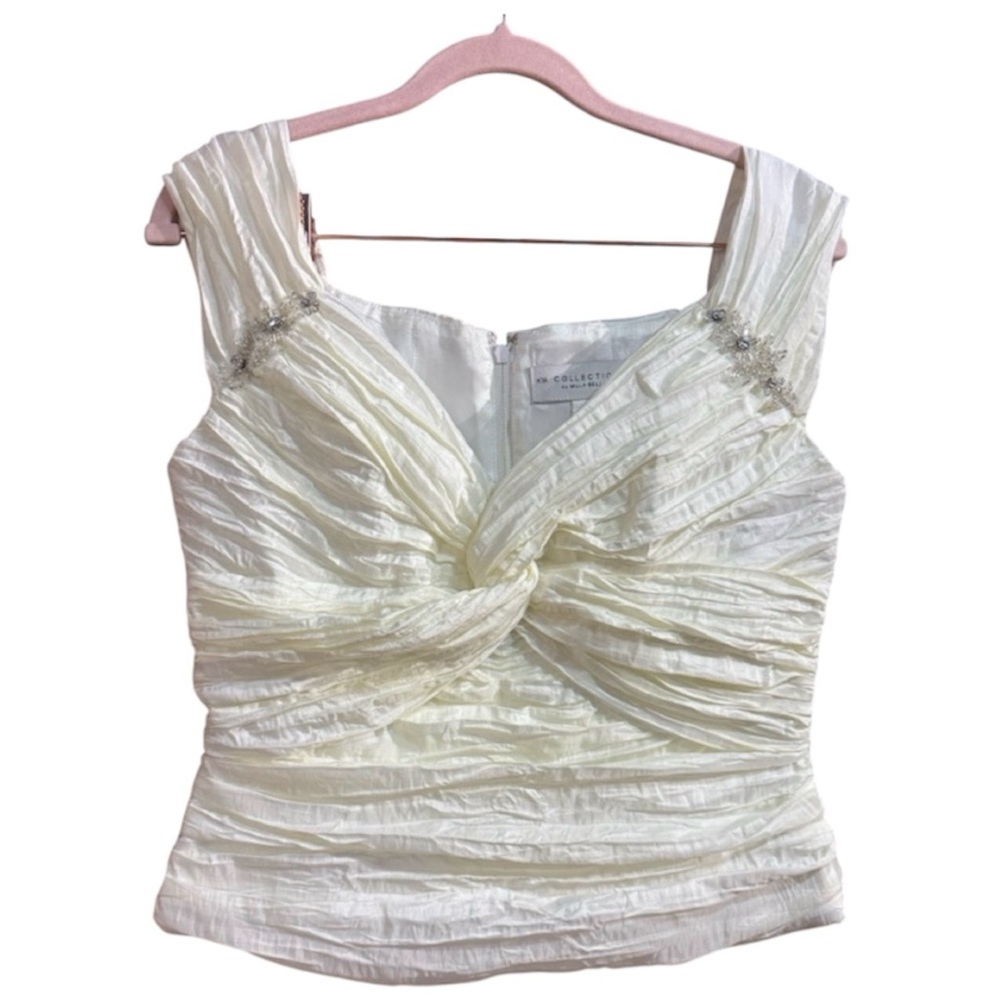 KM Collections by‎ Milla Bell White Dress Sz 6